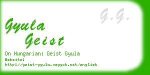 gyula geist business card